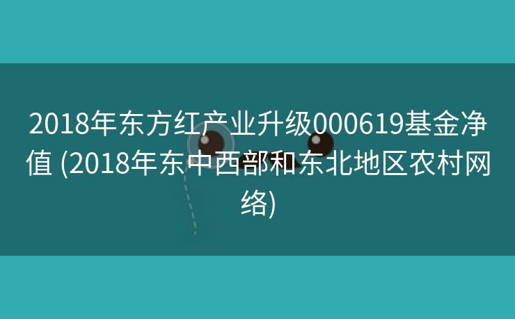 2018年东方红产业升级000619基金净值 (2018年东中西部和东北地区农村网络)