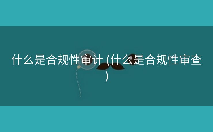 什么是合规性审计 (什么是合规性审查)
