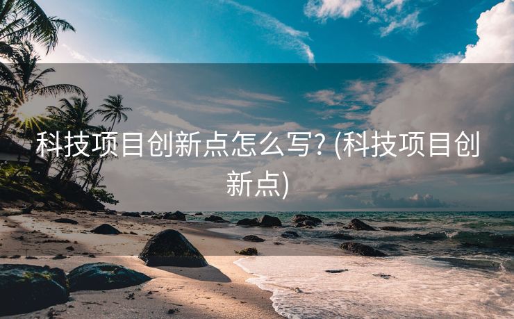 科技项目创新点怎么写? (科技项目创新点)