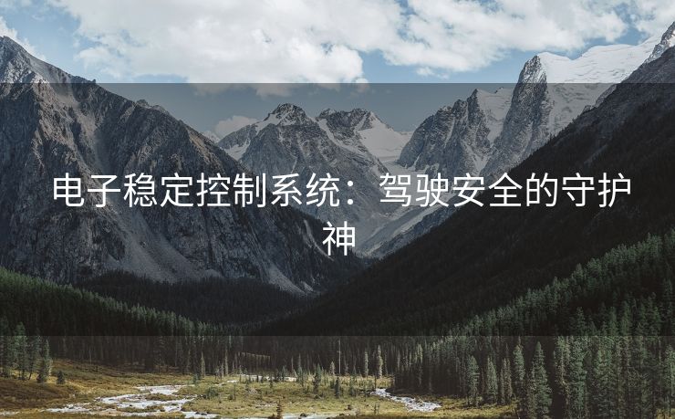 电子稳定控制系统：驾驶安全的守护神