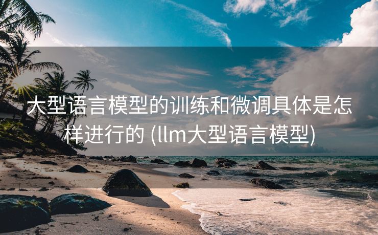 大型语言模型的训练和微调具体是怎样进行的 (llm大型语言模型)