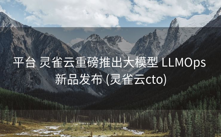 平台 灵雀云重磅推出大模型 LLMOps 新品发布 (灵雀云cto)