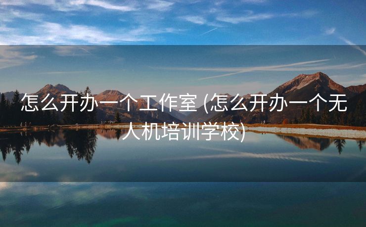 怎么开办一个工作室 (怎么开办一个无人机培训学校)