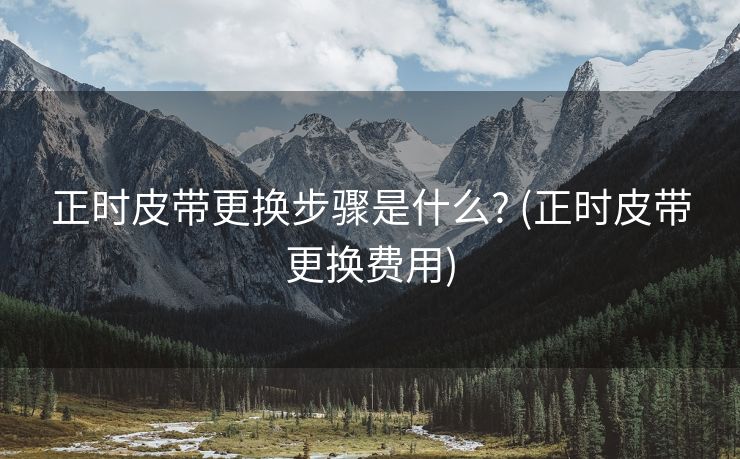 正时皮带更换步骤是什么? (正时皮带更换费用)