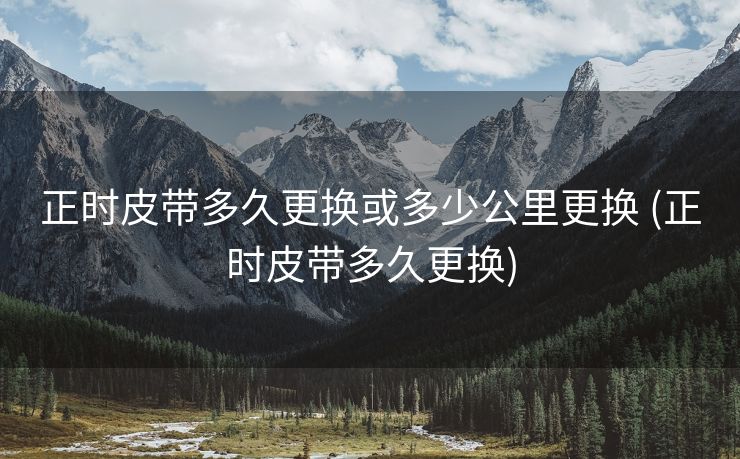 正时皮带多久更换或多少公里更换 (正时皮带多久更换)