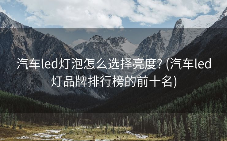 汽车led灯泡怎么选择亮度? (汽车led灯品牌排行榜的前十名)
