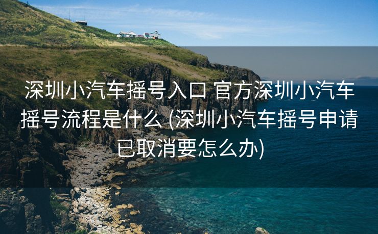 深圳小汽车摇号入口 官方深圳小汽车摇号流程是什么 (深圳小汽车摇号申请已取消要怎么办)
