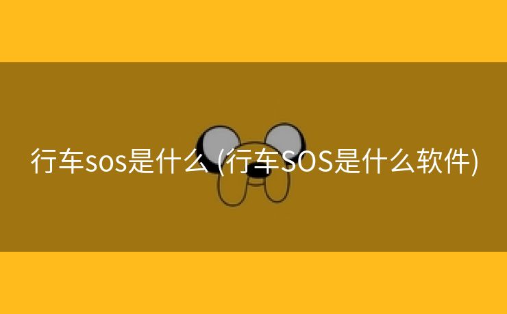 行车sos是什么 (行车SOS是什么软件)