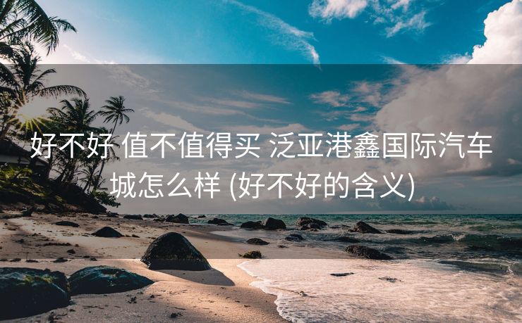 好不好 值不值得买 泛亚港鑫国际汽车城怎么样 (好不好的含义)
