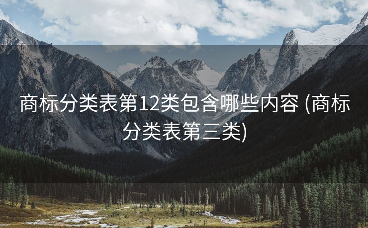 商标分类表第12类包含哪些内容 (商标分类表第三类)