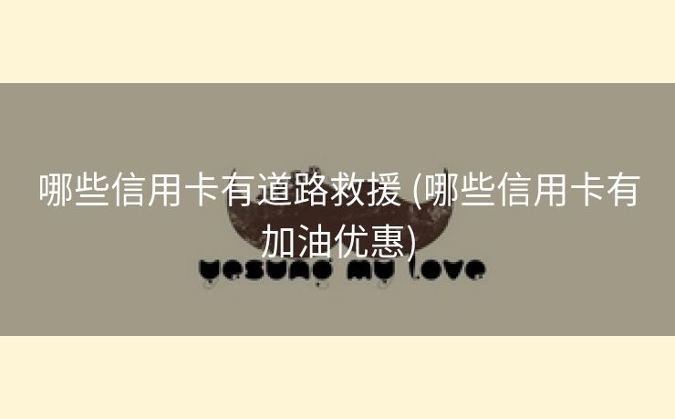 哪些信用卡有道路救援 (哪些信用卡有加油优惠)