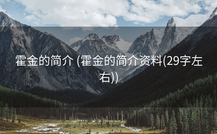 霍金的简介 (霍金的简介资料(29字左右))