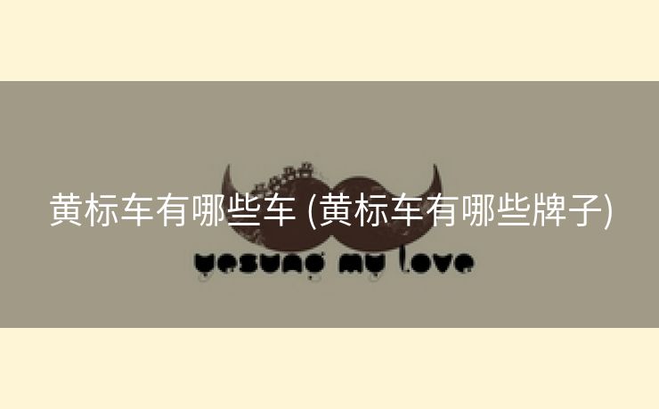 黄标车有哪些车 (黄标车有哪些牌子)